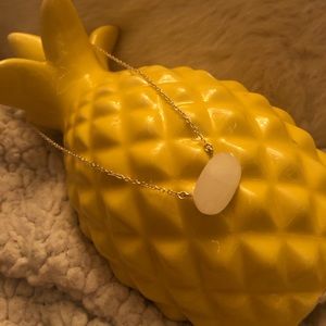 White Gem Stone Necklace